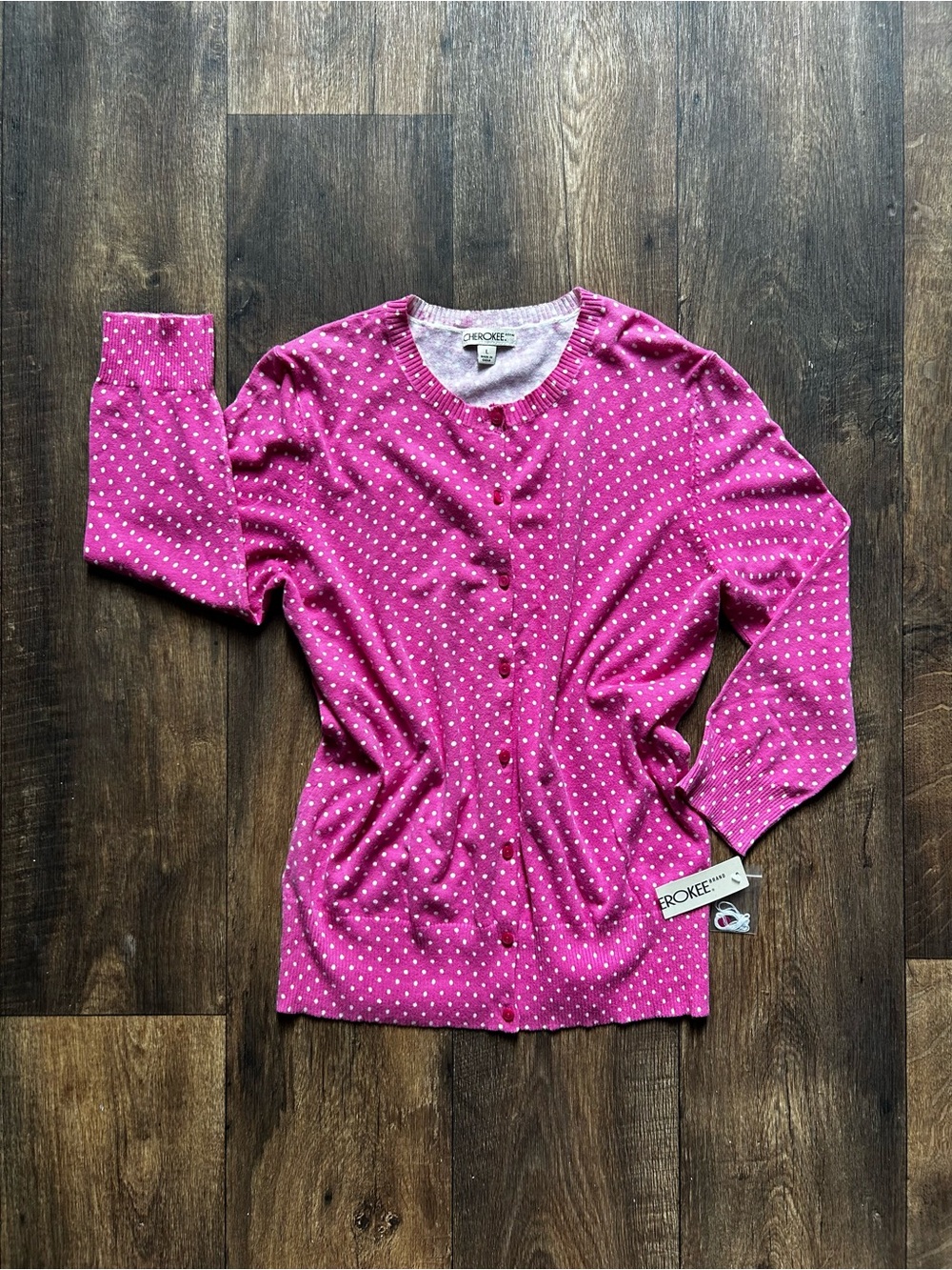 Cherokee Polka Dot Cardigan